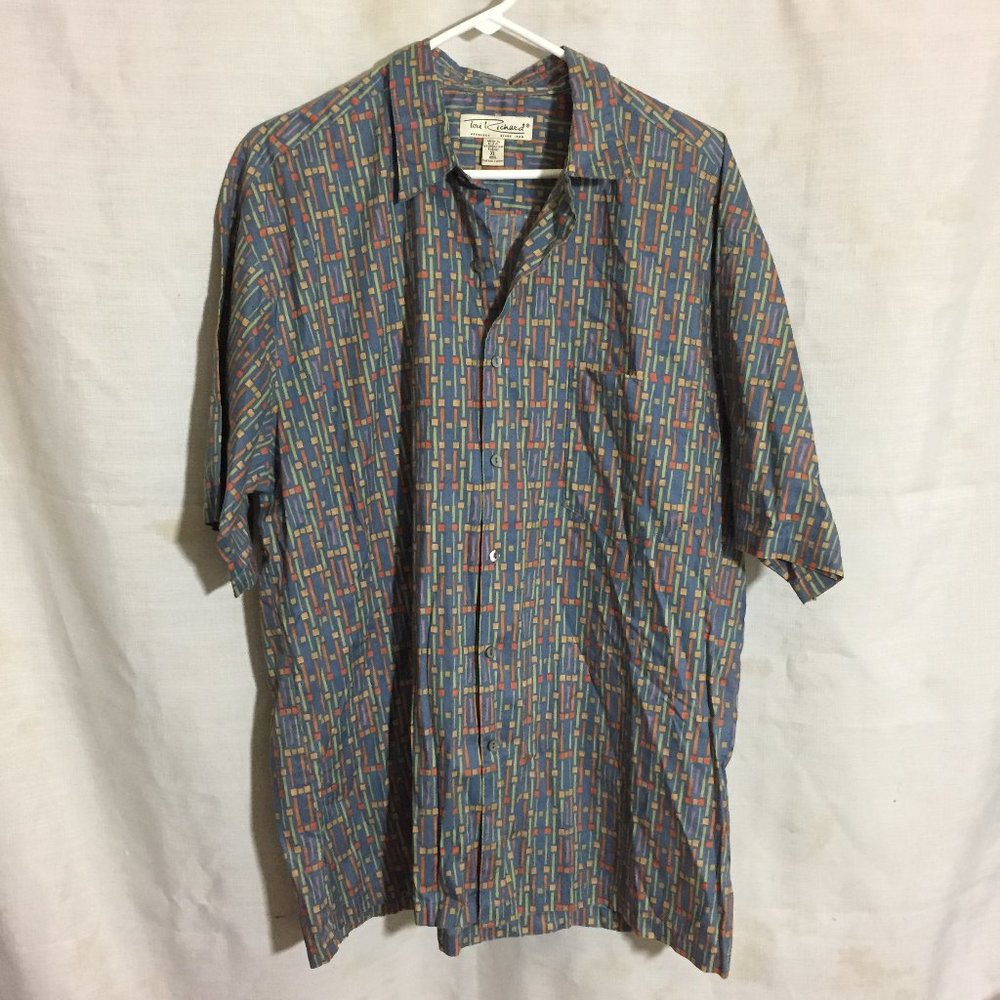 Tori Richard Abstract Button Front Shirt XL